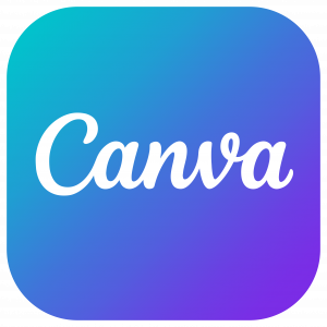 logo canva, couleur dégradé bleu, violet