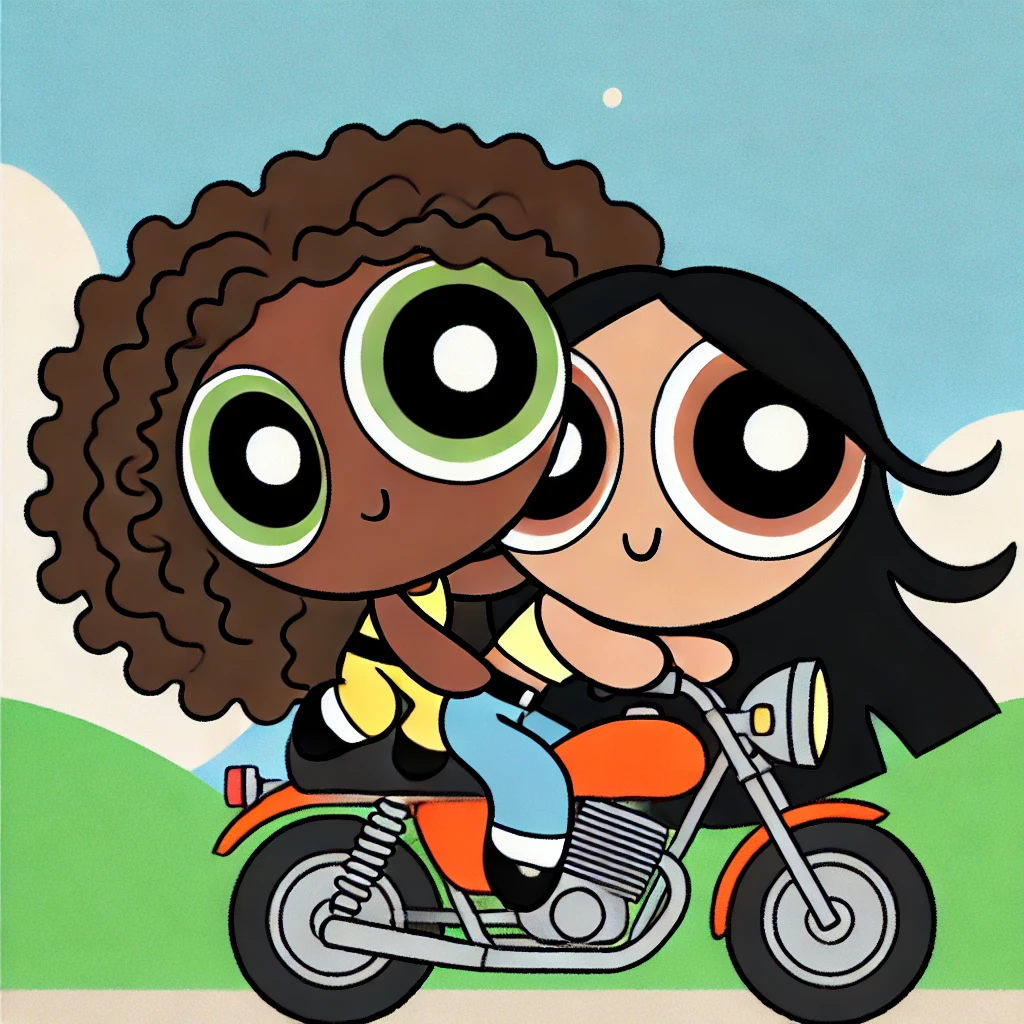 animé des super nana en moto en version révisité.